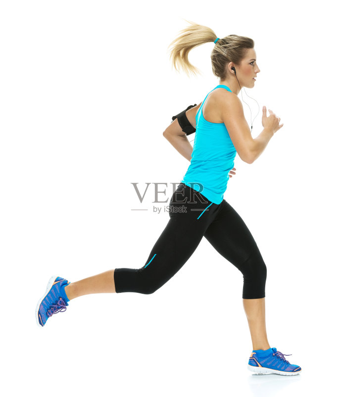 女运动员跑步正版图片素材