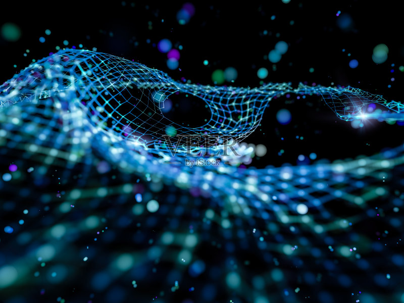 抽象蓝色网络结构正版图片素材