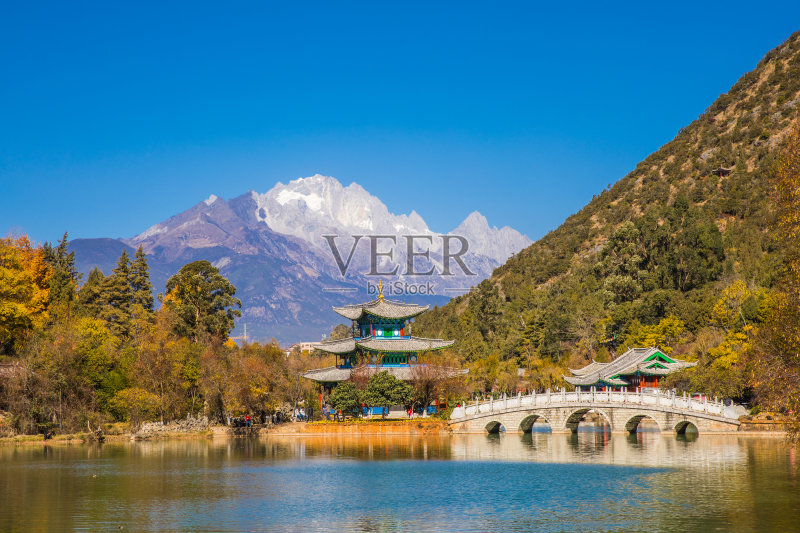 云南丽江黑龙潭正版图片素材