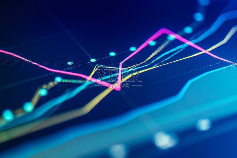 财务图表在数字显示正版图片素材