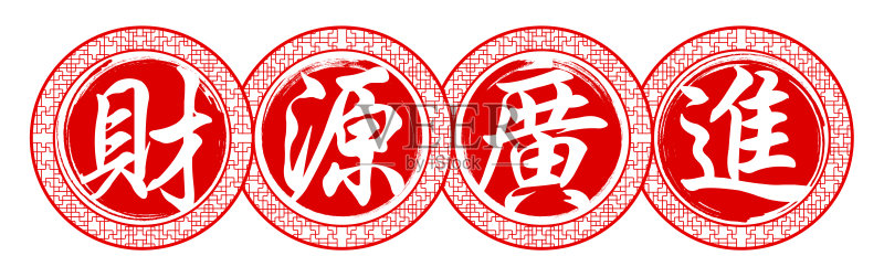 中国书法:新年快乐正版图片素材