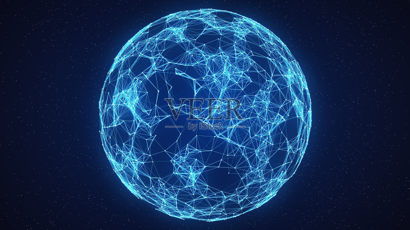 空间上的全球网络正版图片素材