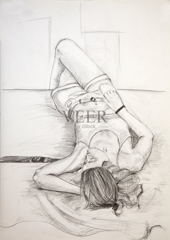 木炭绘制XXL正版插画素材