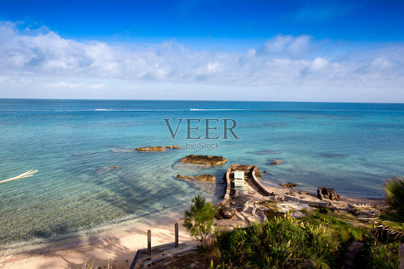 百慕大僻静的海滩正版图片素材