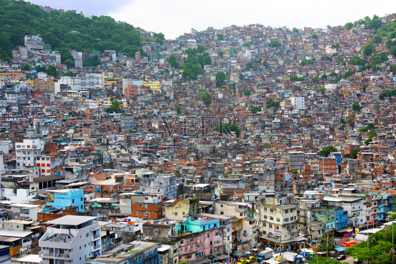 里约热内卢里约热内卢的Rocinha贫民窟正版图片素材