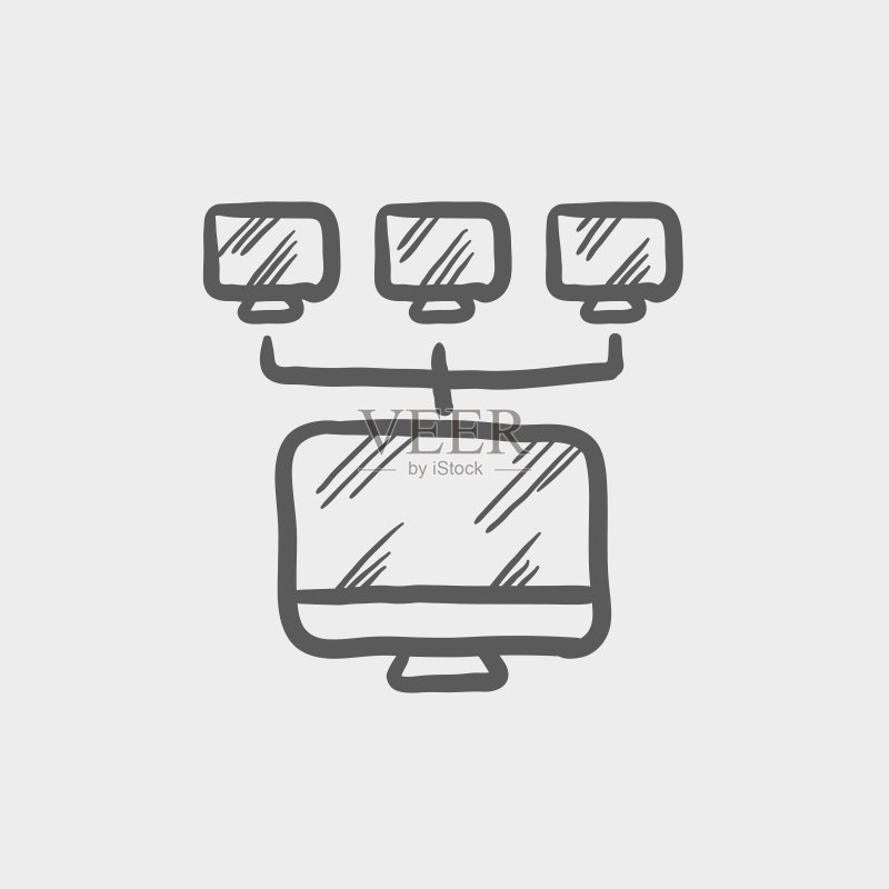 带摄像头草图图标的屏幕图标素材