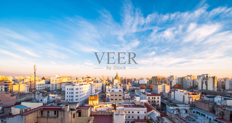 阿根廷布宜诺斯艾利斯的清晨正版图片素材