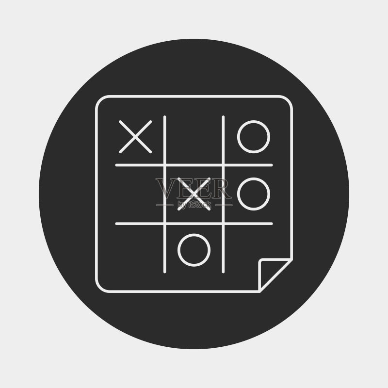 井字棋线性图标图标素材