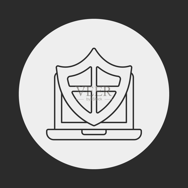 电脑线条图标图标素材