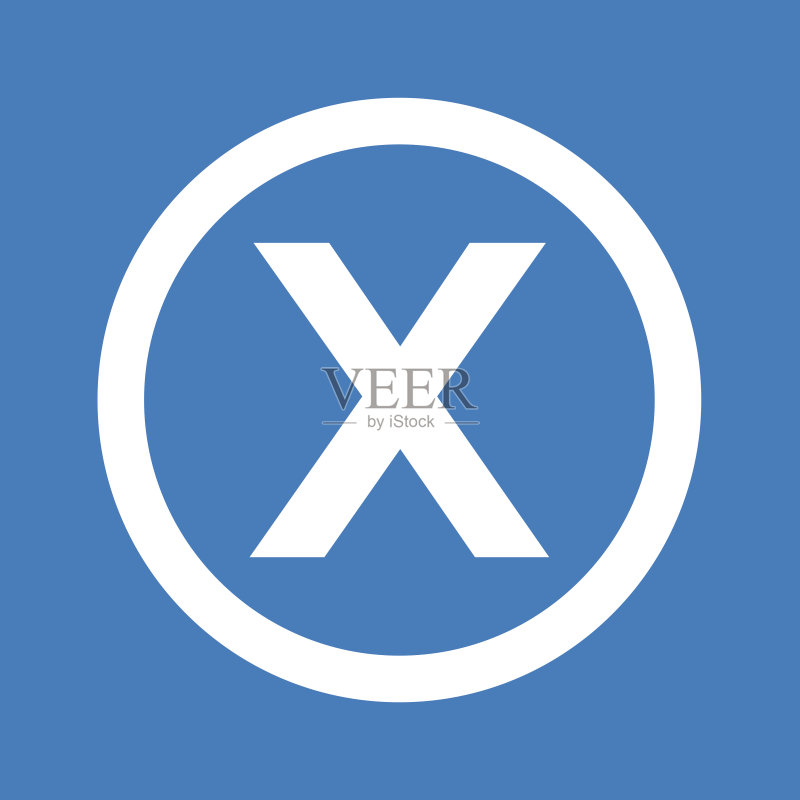 字母X图标插画设计基础字体图标素材