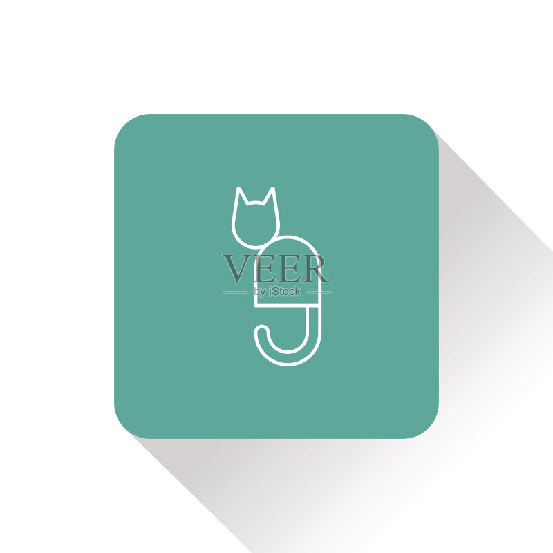 坐着的猫咪符号图标图标素材