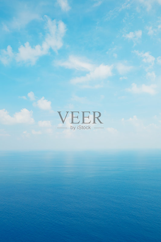 大海和天空的景色正版图片素材