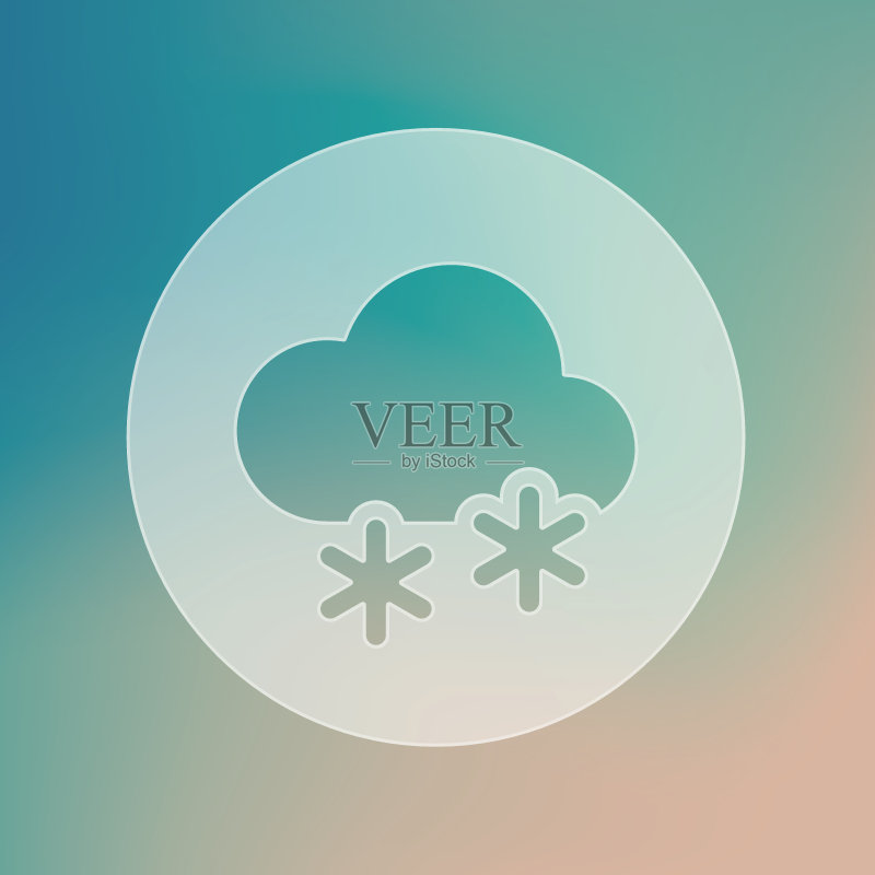带雪的透明云朵图标图标素材