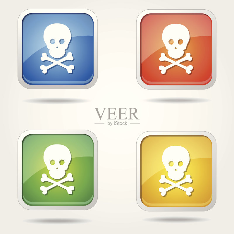 彩色危险标志矢量图标设计图标素材