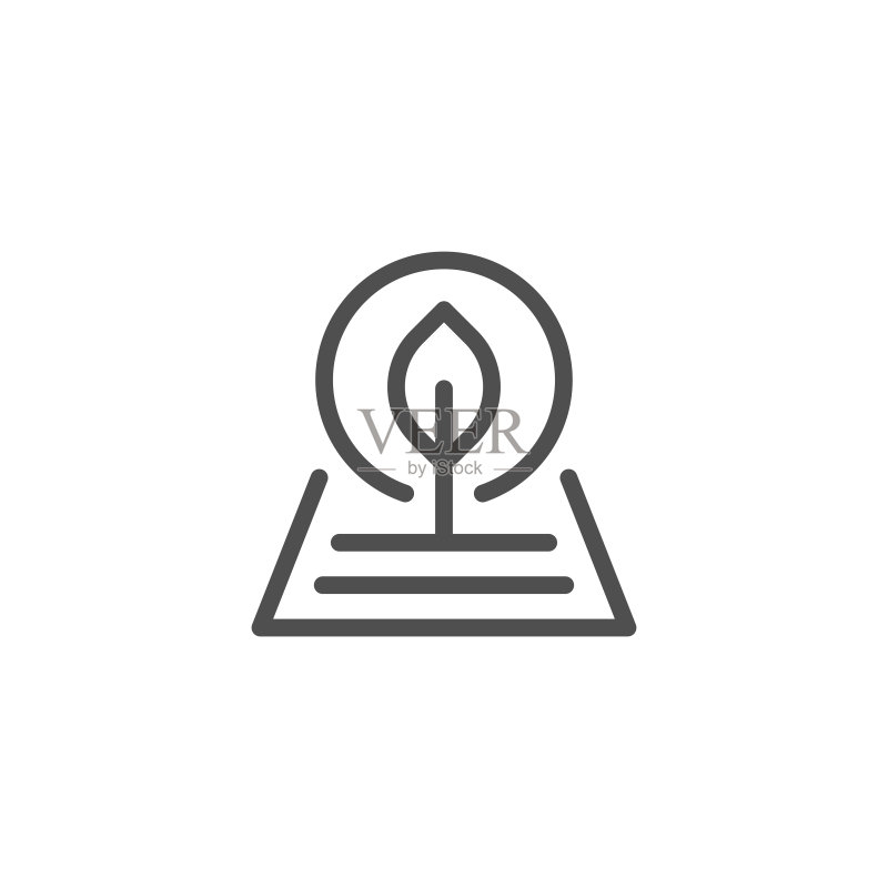 植物线条图标图标素材
