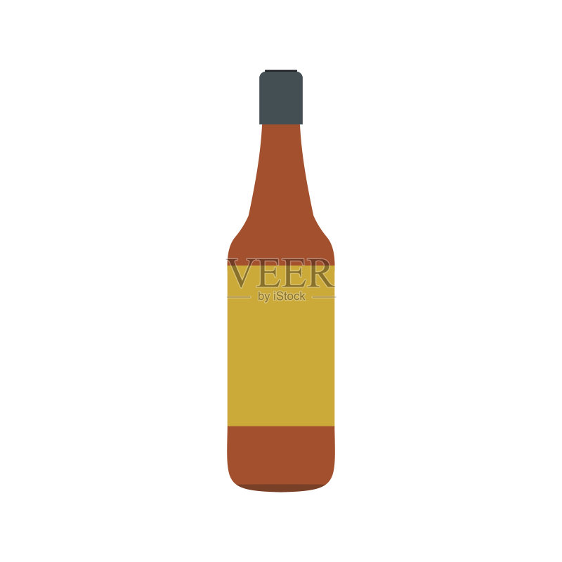 棕色啤酒瓶图标图标素材