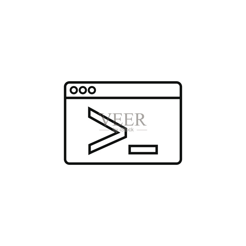 定制编码线性图标图标素材