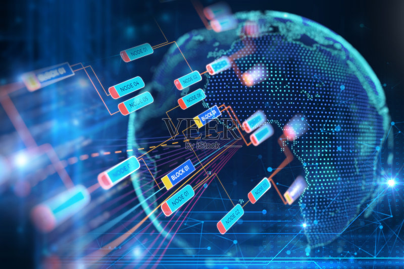 未来地球技术的3d渲染正版图片素材