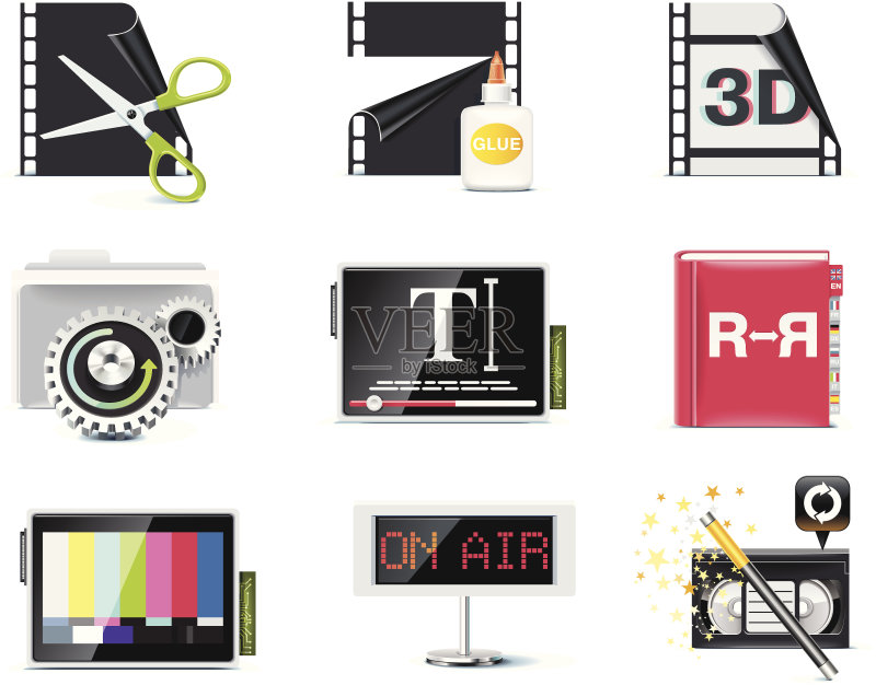 视频图标集图标素材