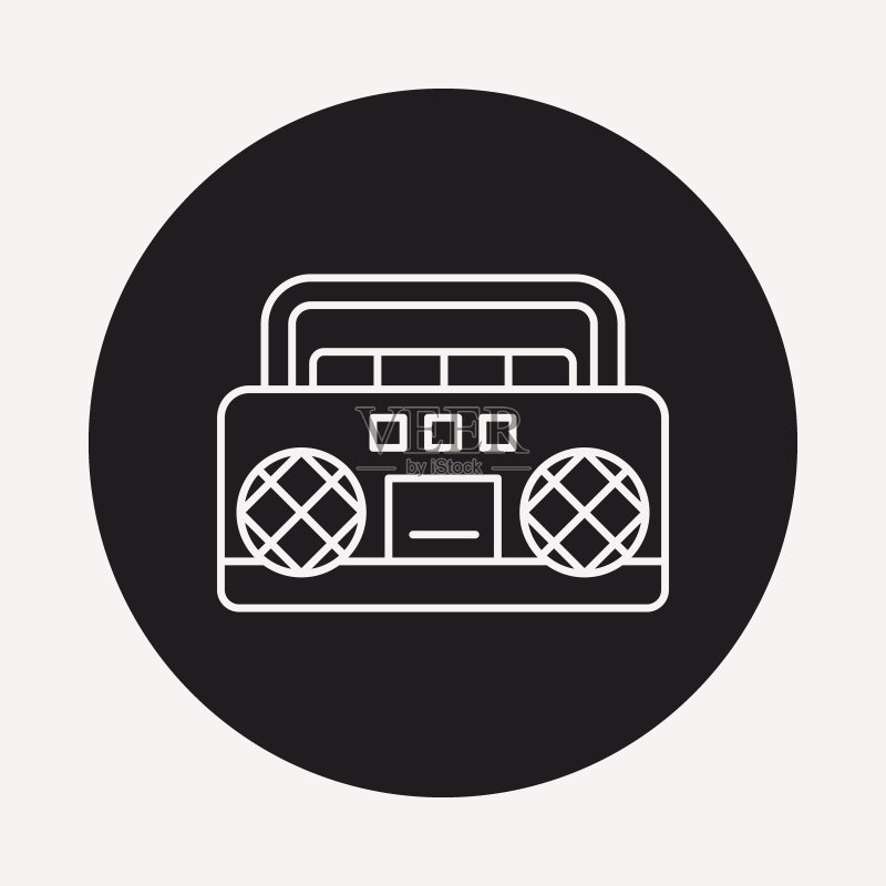 录音线性图标图标素材