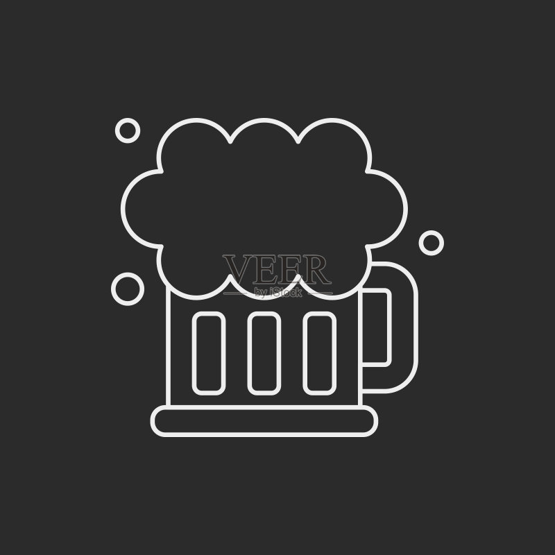 啤酒线条图标图标素材