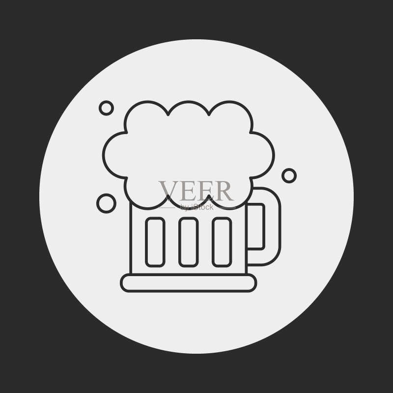 啤酒线条图标图标素材