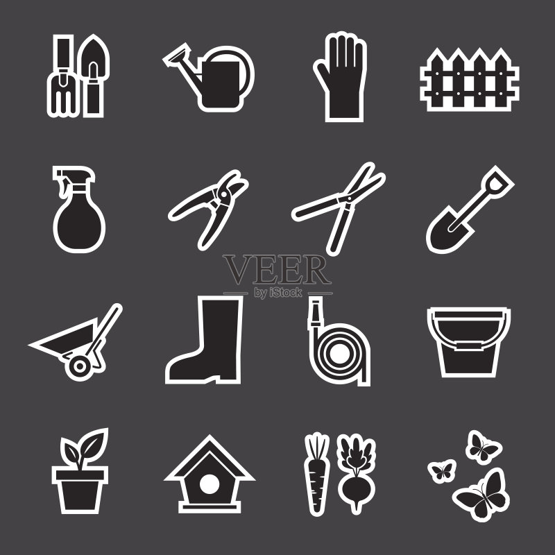 园艺工具图标图标素材