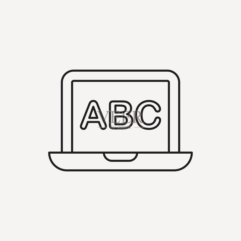 电脑线条图标图标素材