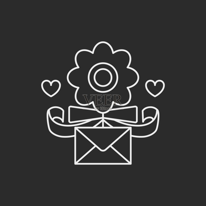 花束线性图标图标素材