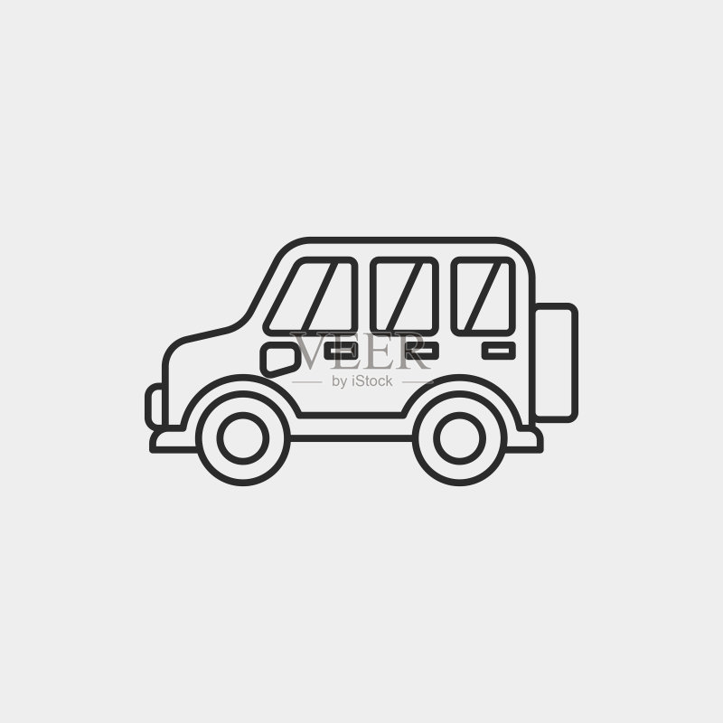 汽车线条图标图标素材