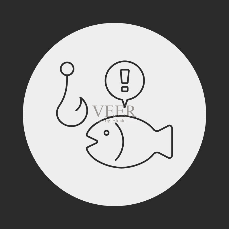 鱼饵线条图标图标素材