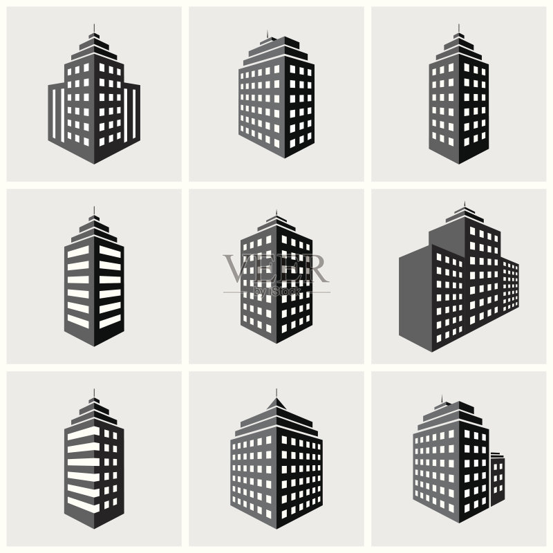 建筑图标图标素材