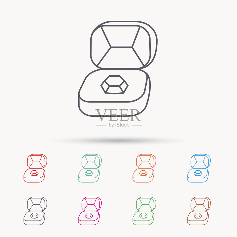 璀璨珠宝图标:订婚标志图标素材