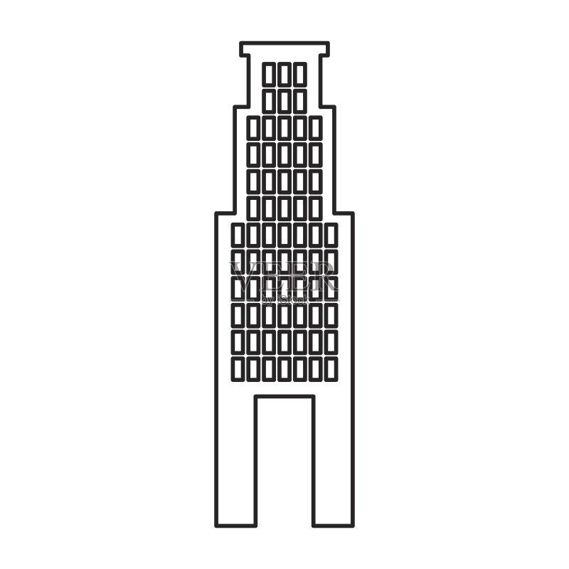 建筑物外观隔离图标图标素材