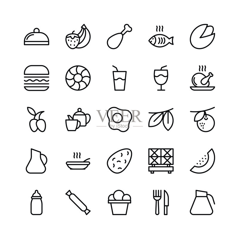 食品线性矢量图标7图标素材