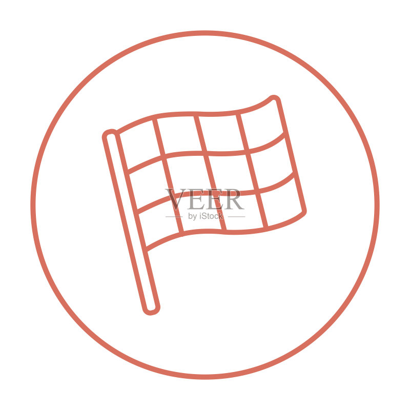 方格旗线条图标图标素材