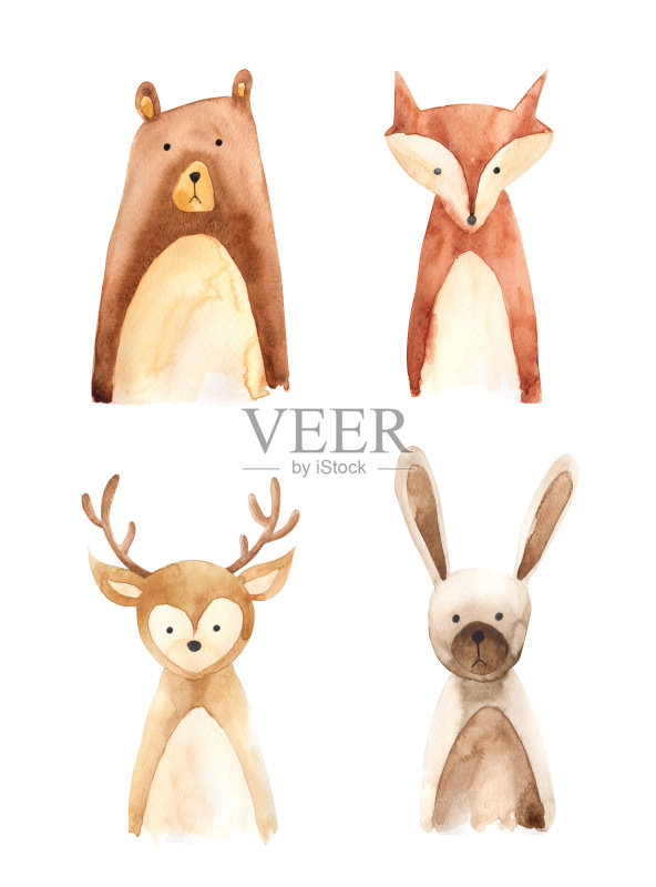 林地动物正版元素素材