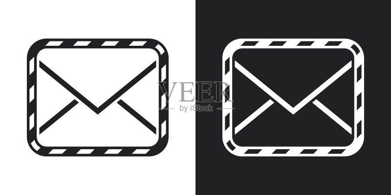 密封信封图标双色版本矢量素材图标素材