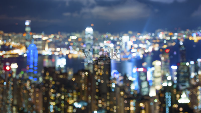 模糊的城市光正版图片素材
