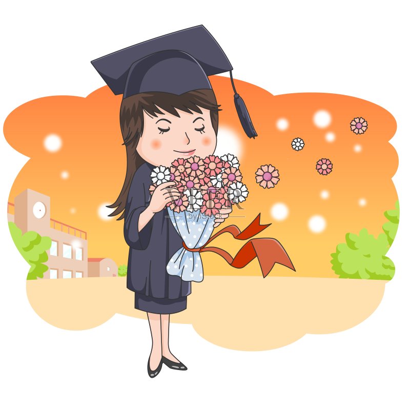 毕业正版插画素材