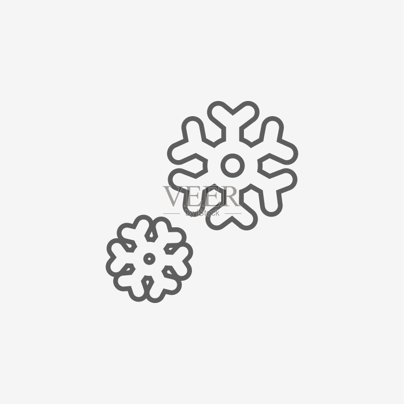 雪花扁平图标图标素材