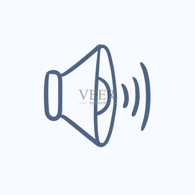 扬声器音量草图图标图标素材
