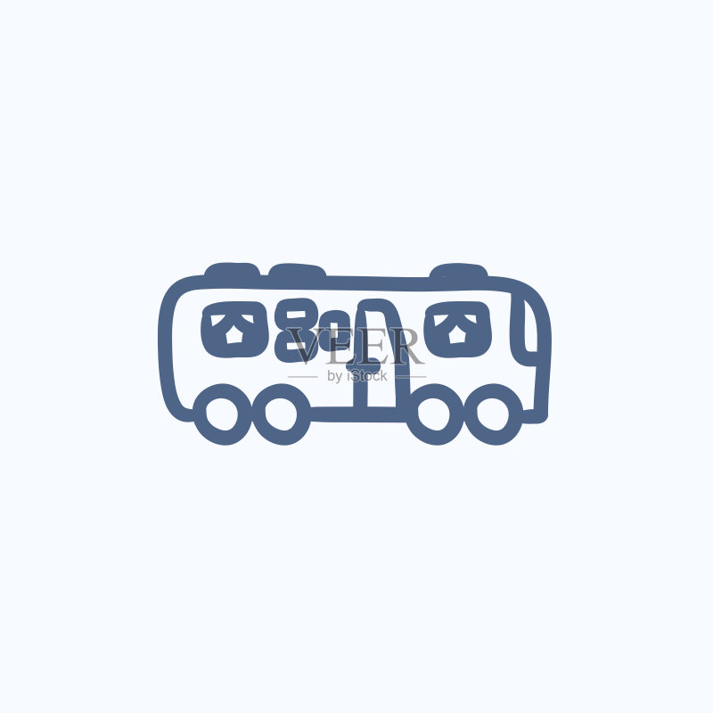房车素描图标图标素材