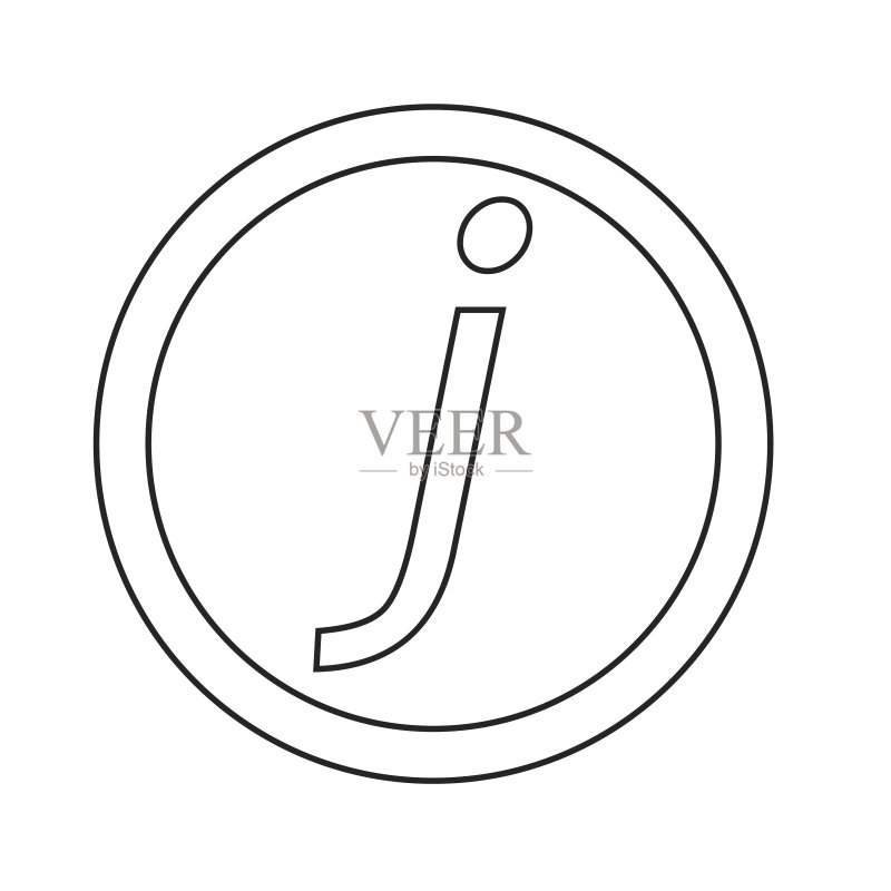 基础字体字母j图标插画设计图标素材