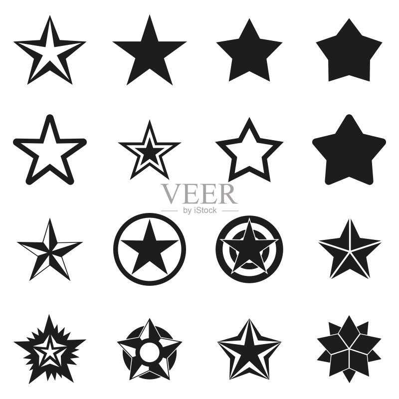 简约风格星星图标合集图标素材