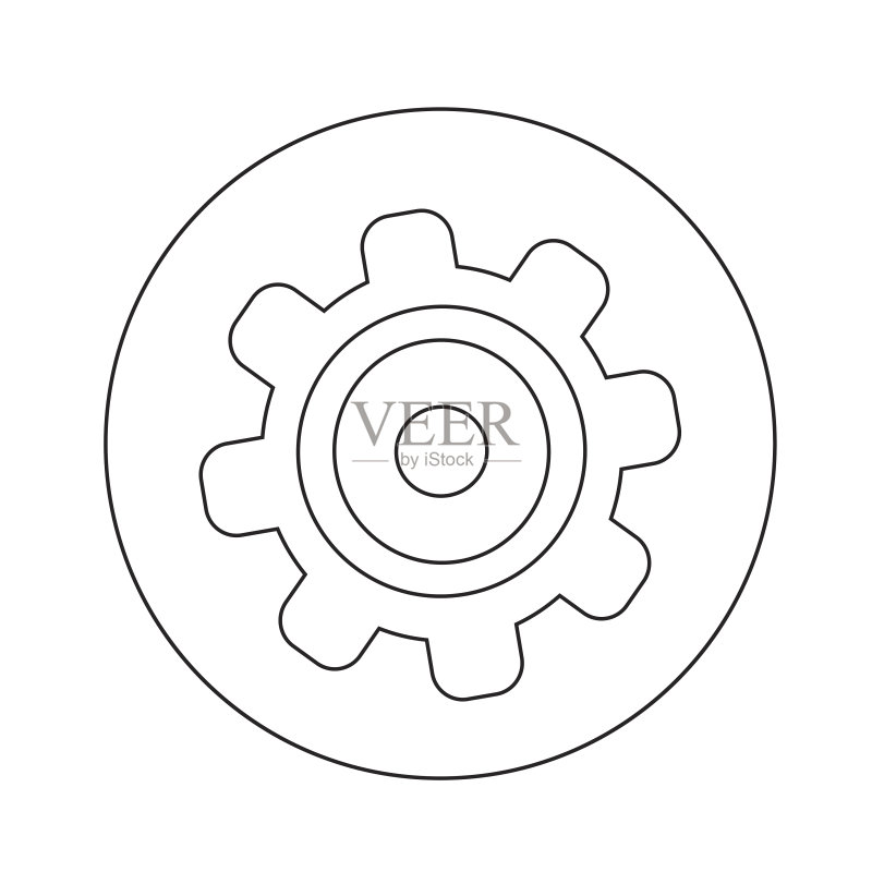 齿轮图标插画设计图标素材