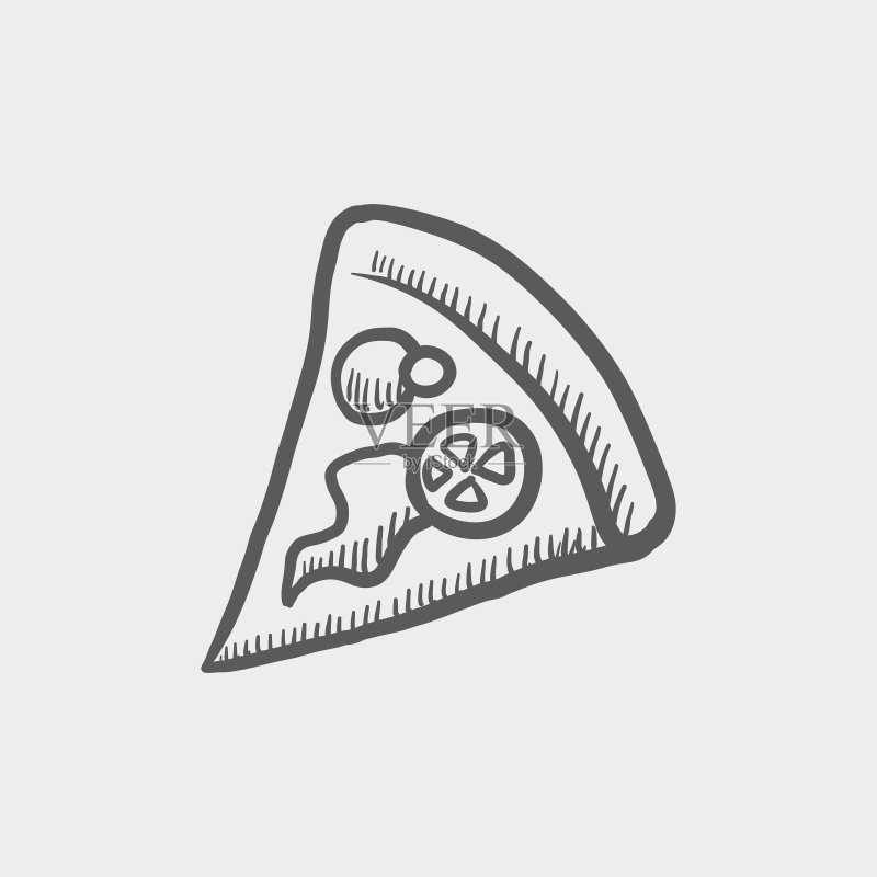 披萨切片素描图标图标素材