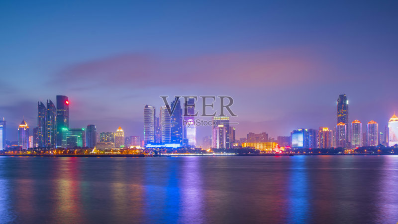 美丽的青岛夜景正版图片素材