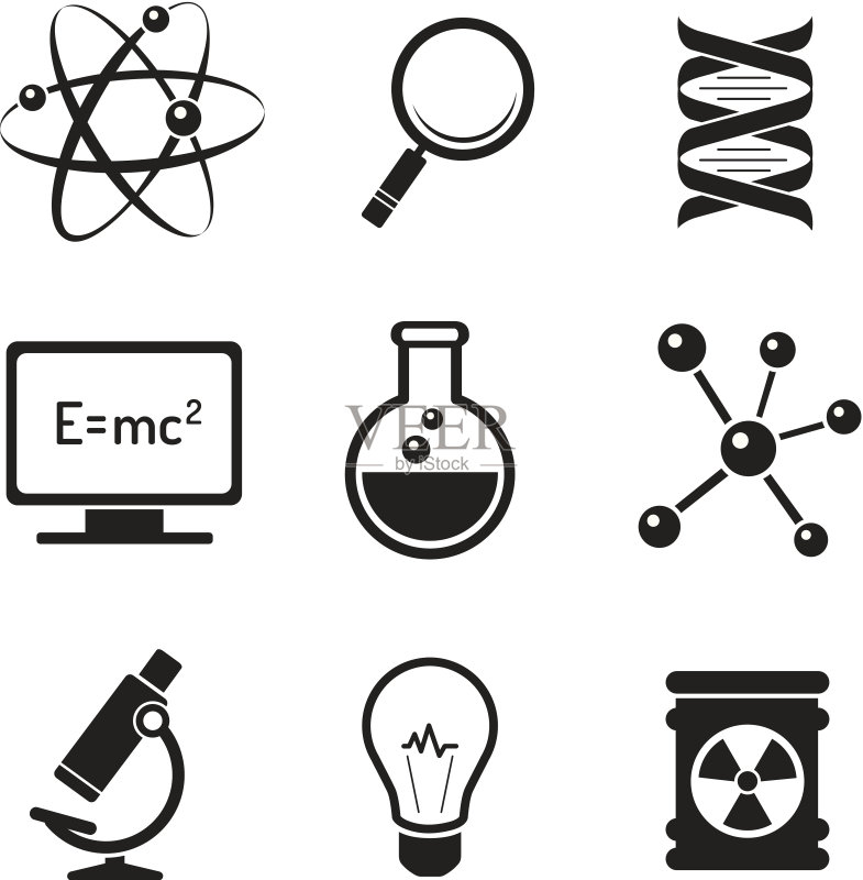 化学与生物技术图标集图标素材