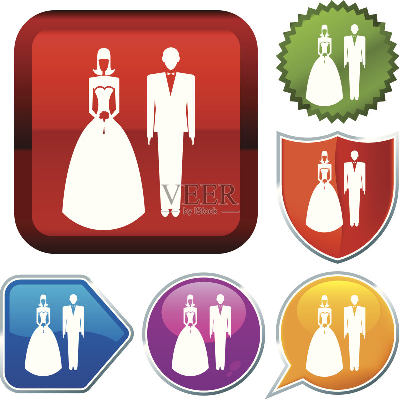婚礼图标系列图标素材